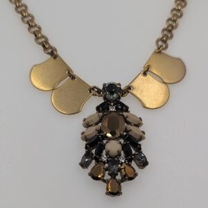 J. Crew Gold and Black Statement Necklace